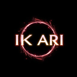 An eye-catching anime-inspired design prominently featuring the text 'IKARI' in a sleek, modern font