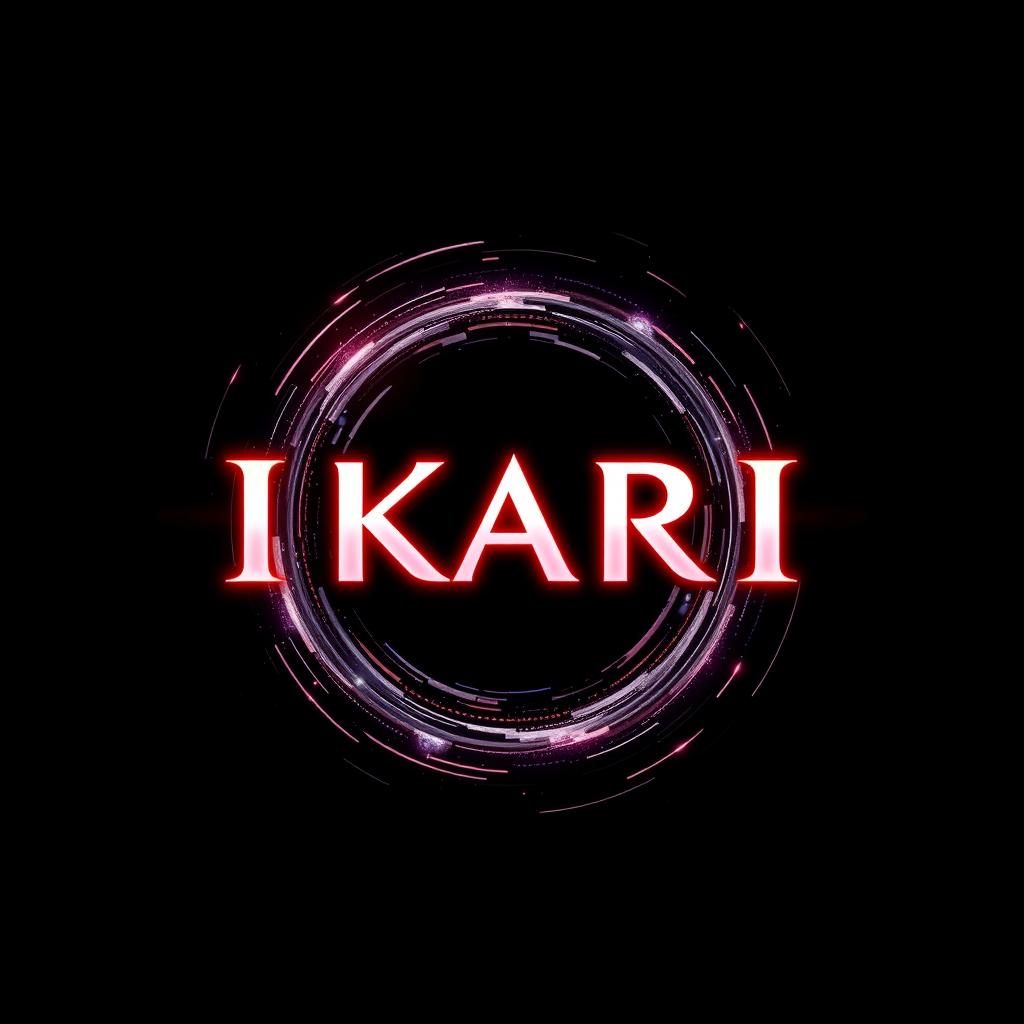 An eye-catching anime-inspired design prominently featuring the text 'IKARI' in a sleek, modern font