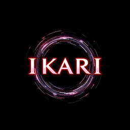 An eye-catching anime-inspired design prominently featuring the text 'IKARI' in a sleek, modern font