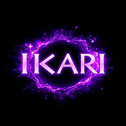 A stunning anime-inspired design featuring the text 'IKARI' in a sleek, modern font, prominently displayed