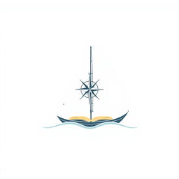 A minimalist design depicting a sailing theme infused with the power of reading