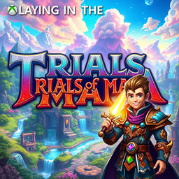 A vibrant and detailed thumbnail for a video titled 'Playing in the Cloud: Trials of Mana | Gameplay | Xbox Cloud Gaming 🎮🔥👾| Game Pass Ultimate