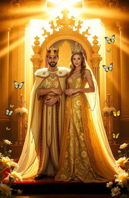 A regal and uplifting scene representing the theme 'The King and Queen Within: Maximising your youthful potential'