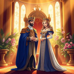 A regal and inspiring illustration titled 'The King and Queen Within: Maximising your youthful potential'