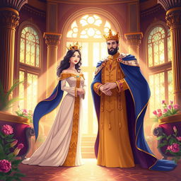 A regal and inspiring illustration titled 'The King and Queen Within: Maximising your youthful potential'