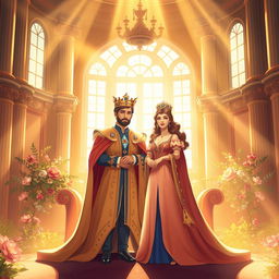 A regal and inspiring illustration titled 'The King and Queen Within: Maximising your youthful potential'