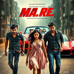 A cinematic action romantic film poster titled 'MA