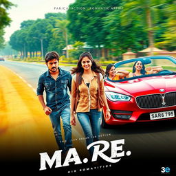 A cinematic action romantic film poster titled 'MA