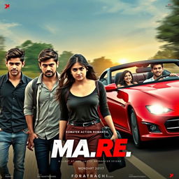 A cinematic action romantic film poster titled 'MA