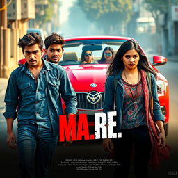 A cinematic action romantic film poster titled 'MA