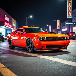 A stunning Dodge Challenger styled as a one-piece, showcasing its sleek design while incorporating an artistic twist that makes it look almost like a single sculptural entity