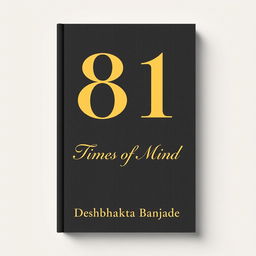 A formal and simple book cover design featuring the book title '81' prominently displayed at the top in bold, elegant font