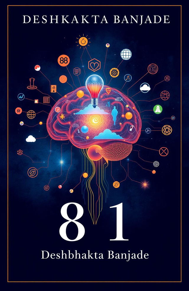 A visually striking front book cover for the book titled '81: Times of Mind' by author Deshbhakta Banjade