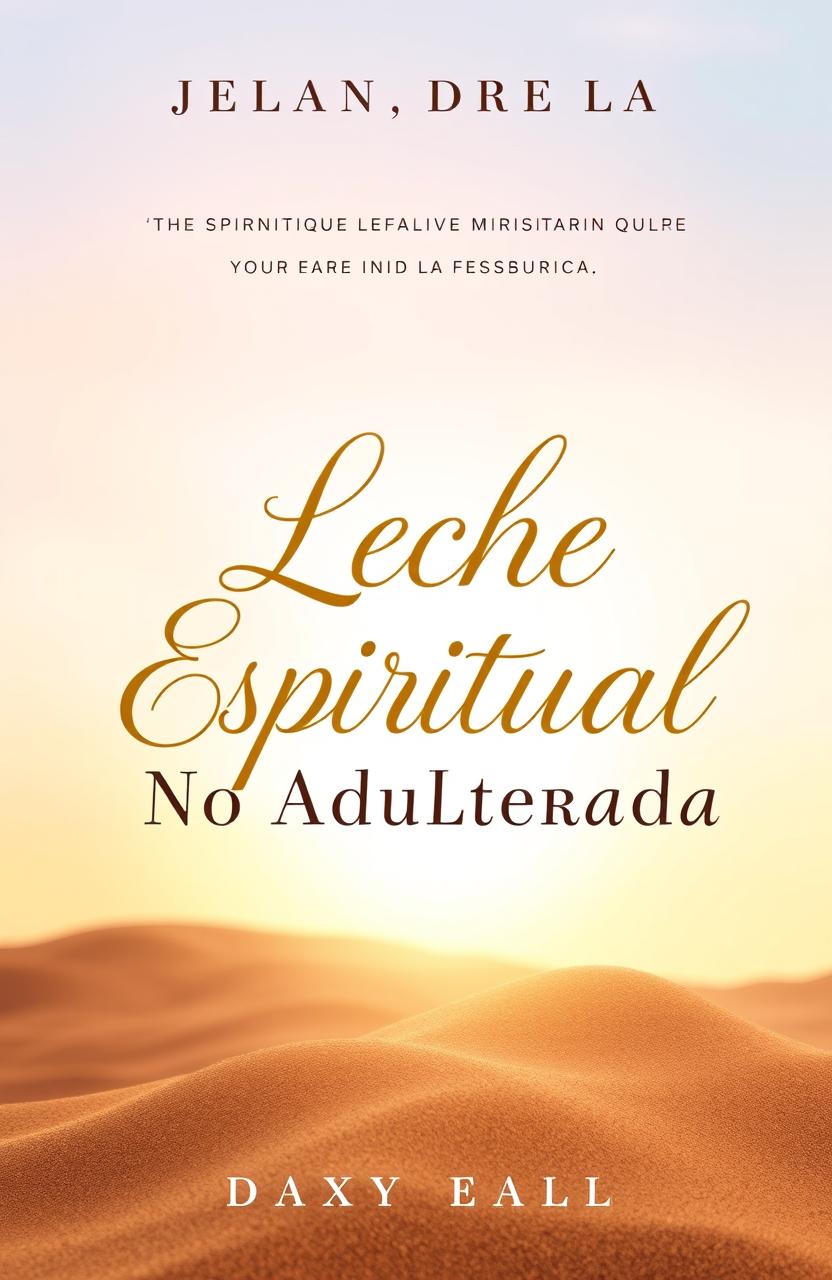 A book cover design for a Christian sermon book titled 'Leche Espiritual No Adulterada'