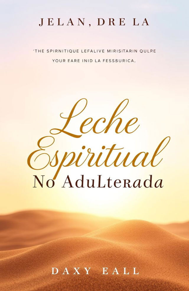 A book cover design for a Christian sermon book titled 'Leche Espiritual No Adulterada'