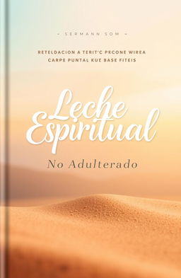 A book cover design for a Christian sermon book titled 'Leche Espiritual No Adulterada'