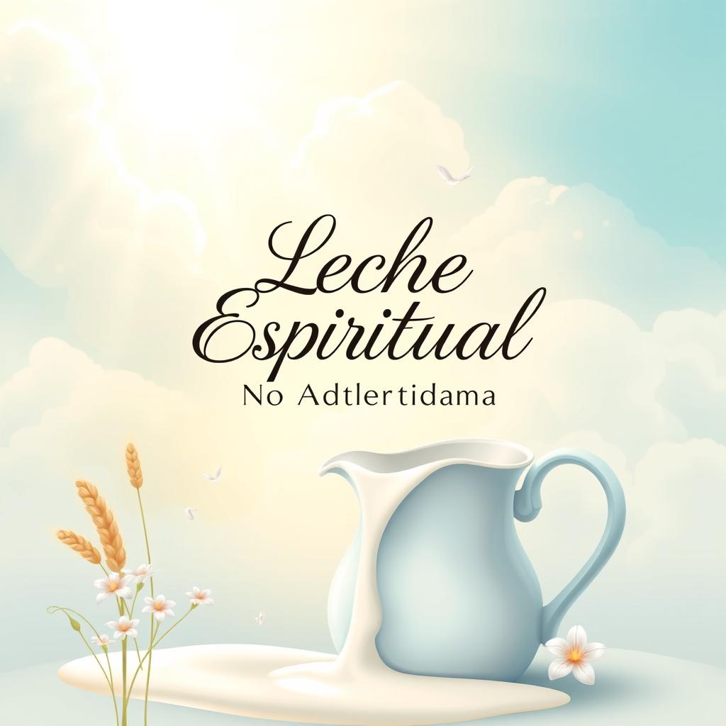 A beautifully illustrated book cover for a Christian sermon book titled 'Leche Espiritual No Adulterada'