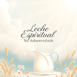 A beautifully illustrated book cover for a Christian sermon book titled 'Leche Espiritual No Adulterada'