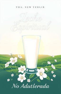 Create a book cover for a Christian preaching book titled "Leche Espiritual No Adulterada"