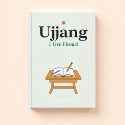 A simple and elegant book cover design for a fictional book titled 'Ujang The Great Teacher'