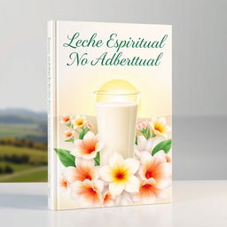 Design a book cover for a Christian preaching book titled "Leche Espiritual No Adulterada"