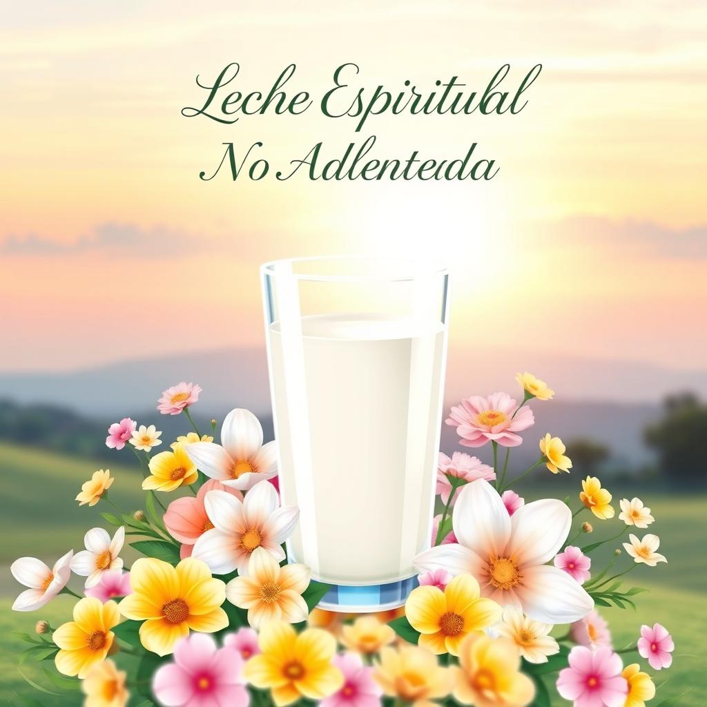 Design a book cover for a Christian preaching book titled "Leche Espiritual No Adulterada"