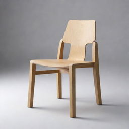 Generate a chair with innovative, avant-garde design elements. The construction should be imaginative and creative, combining both form and function in a unique and striking manner. Once the image is generated, provide an explanation of the featured design elements and innovations.