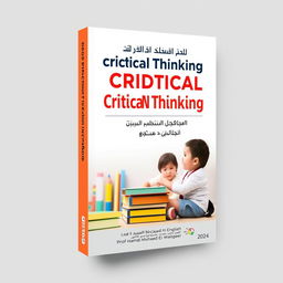 A creative book cover design for a book titled 'محاضرات في التفكير الناقد Critical Thinking' (Critical Thinking Lectures) featured prominently at the top