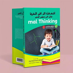 A creative book cover design for a book titled 'محاضرات في التفكير الناقد Critical Thinking' (Critical Thinking Lectures) featured prominently at the top