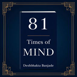 An elegant and professional front book cover for a book titled "Times of Mind" by author Deshbhakta Banjade