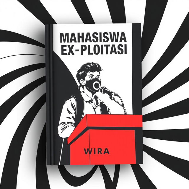 An impactful book cover for the title "Mahasiswa Ex-Ploitasi" by author Wira