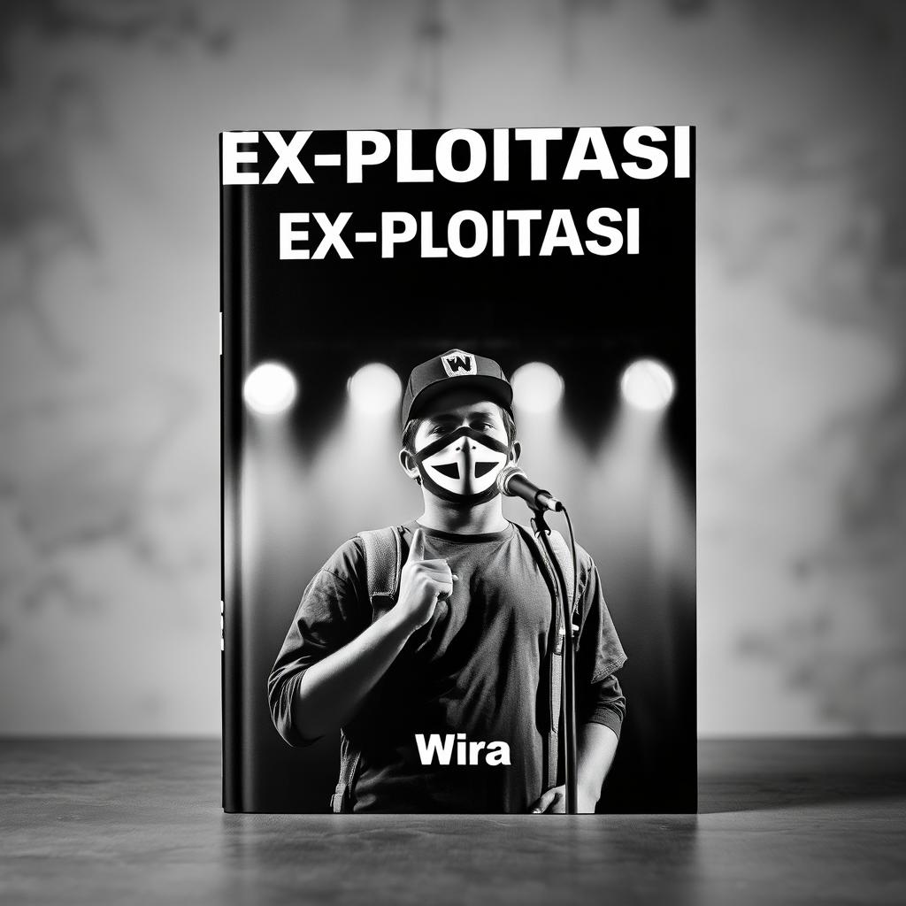 A striking book cover for the title 'Mahasiswa Ex-Ploitasi' by author Wira