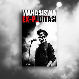 A striking book cover for the title 'Mahasiswa Ex-Ploitasi' by author Wira