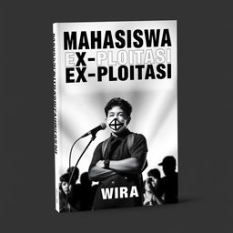 A striking book cover for the title 'Mahasiswa Ex-Ploitasi' by author Wira