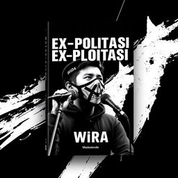 A visually captivating book cover for 'Mahasiswa Ex-Ploitasi' authored by Wira