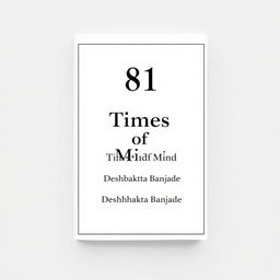 A simple and formal front book cover design featuring a clean white background