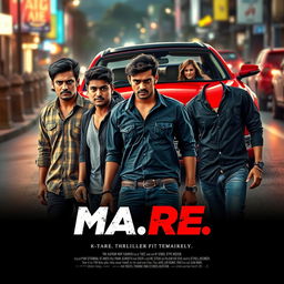 A cinematic action thriller romantic film poster titled 'MA