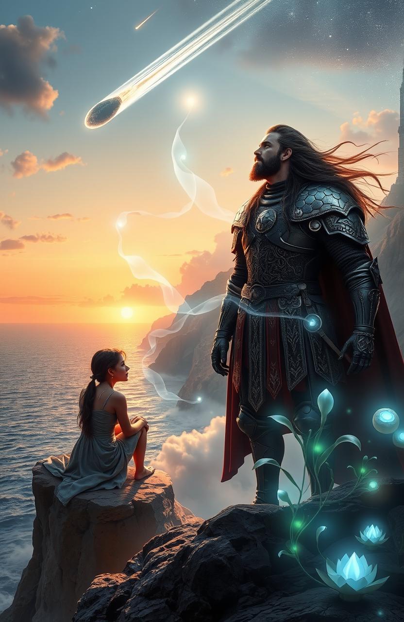 A captivating scene depicting the connection between two characters from a fictional novel