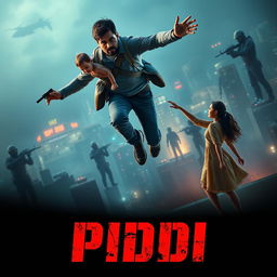 A cinematic action suspense thriller sci-fi film poster titled 'PIDDI'