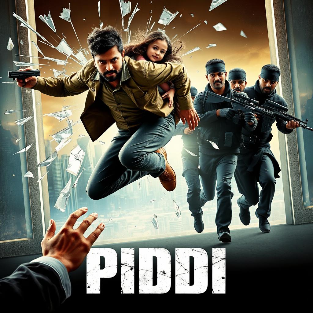 A cinematic action suspense thriller sci-fi film poster titled 'PIDDI'