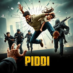 A cinematic action suspense thriller sci-fi film poster titled 'PIDDI'