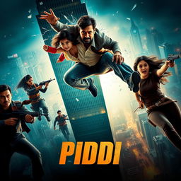 A cinematic action suspense thriller sci-fi film poster titled 'PIDDI'