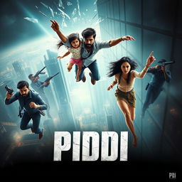 A cinematic action suspense thriller sci-fi film poster titled 'PIDDI'