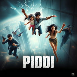 A cinematic action suspense thriller sci-fi film poster titled 'PIDDI'