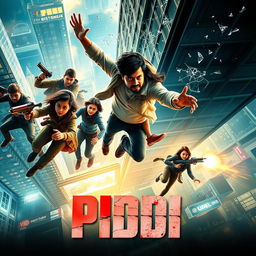 A cinematic action suspense thriller sci-fi film poster titled 'PIDDI'