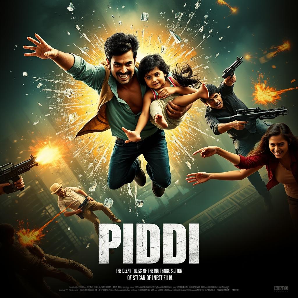 A dramatic and intense cinematic action thriller film poster titled 'PIDDI'