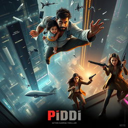 A cinematic action suspense thriller film poster titled 'PIDDI'