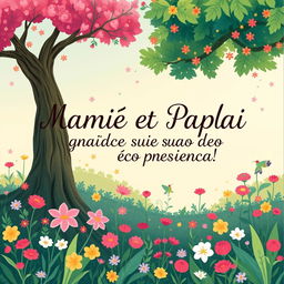 Uma encantadora contra capa para um livro infantil, combinando com o tema mágico de uma princesa em uma floresta encantada