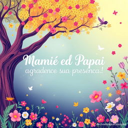 Uma encantadora contra capa para um livro infantil, combinando com o tema mágico de uma princesa em uma floresta encantada