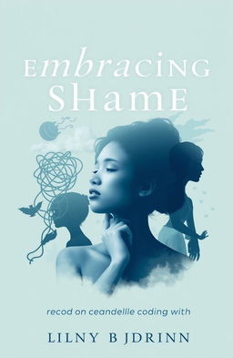 A visually engaging book cover design for a self-help book titled "Embracing Shame: Recognizing and Dealing with It"